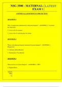  NSG 3500 - MATERNAL&colon; EXAM 1 QUESTIONS AND ANSWERS 2025