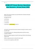 ACSM CPT Exam Review Questions And Answers &vert; Actual Exam 2025