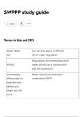 SWPPP study guide 2025 REAL EXAM QUESTIONS &vert;MOST TESTED QUESTIONS AND CORRECT ANSWERS &vert;100&percnt; ACCURATE&vert;GET IT RIGHT&excl;&excl;