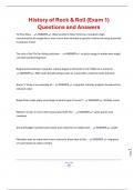 History of Rock & Roll &lpar;Exam 1&rpar; Questions and Answers