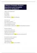 Cidesco Cosmetic Product Questions with Complete Solutions Graded A&plus;