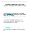 5&period;0 AQUATIC & MOSQUITO EXAM 2025 &vert;ACTUAL EXAM QUESTIONS WITH ANSWERS