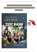 TEST BANK For A Topical Approach to Lifespan Development 11th Edition By John Santrock&vert; Verified Chapter's 1 - 17 &vert; Complete