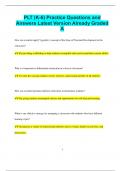 PLT &lpar;K-6&rpar; Practice Questions and Answers Latest Version Already Graded  A