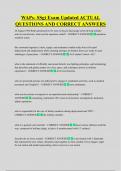 WAPs- SSgt Exam Updated ACTUAL  QUESTIONS AND CORRECT ANSWERS