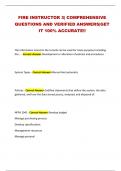 FIRE INSTRUCTOR 3&vert; COMPREHENSIVE QUESTIONS AND VERIFIED ANSWERS&vert;GET IT 100&percnt; ACCURATE&excl;&excl;