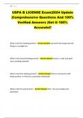 USPA B LICENSE Exam&vert;2024 Update &vert;Comprehensive Questions And 100&percnt; Verified Answers &vert;Get It 100&percnt; Accurate&excl;&excl;