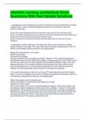 obstetric nursing&colon; postpartum Exam Questions With New Update Solutions