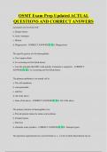 OSMT Exam Prep Updated ACTUAL  QUESTIONS AND CORRECT ANSWERS