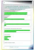 Construction Materials - Asphalt Questions  with  Correct Answers  for Specific Exam Mail  supergrades12&commat;gmail&period;com 