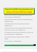 Patient Care RTBC Exam Questions And Answers All Correct 2025 New Update