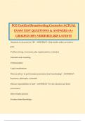 PCE Certified Breastfeeding Counselor ACTUAL EXAM TEST QUESTIONS & ANSWERS &lpar;A&plus; GRADED 100&percnt; VERIFIED&rpar; 2025 LATEST&excl;&excl;