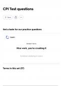 CPI Test questions 2025 Actual exam &lpar;Testing Real Exam Questions&rpar;and verified Answers &lpar; 100&percnt; accurate&rpar; GET IT RIGHT&excl;&excl;