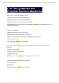 C-14 Test Questions and Complete Solutions Graded A&plus;