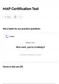 MAP Certification Test EXAM SET COMPLETE &lpar;questions and verified answers&rpar; FREQUENTLY MOST TESTED QUESTIONS &vert;2025 LATEST&vert; already passed&excl;&excl;