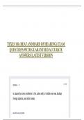 TEXES 181 &lpar;DEAF AND HARD OF HEARING&rpar; EXAM QUESTIONS WITH GUARANTEED ACCURATE ANSWERS &vert;LATEST VERSION