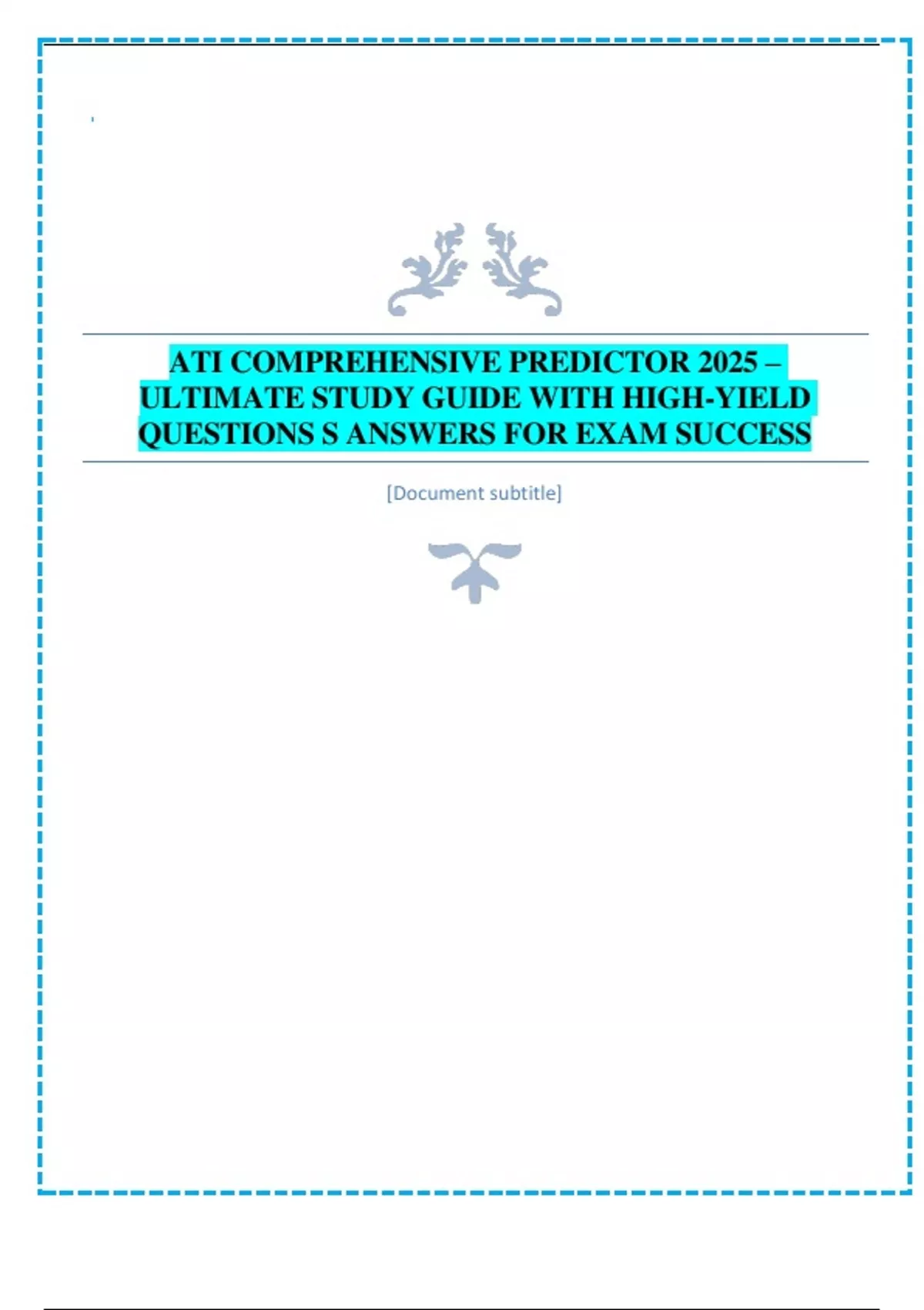 ATI Comprehensive Predictor 2025 | Ultimate NCLEX Study Guide with ...