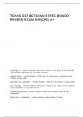 TEXAS ESTHETICIAN STATE BOARD REVIEW EXAM GRADED A&plus;