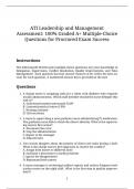 ATI Leadership and Management Assessment&colon; 100&percnt; Graded A&plus; Multiple-Choice Questions for Proctored Exam Success