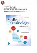 TEST BANK Medical Terminology Get Connected 3rd Edition Frucht All Chapters 1 - 17