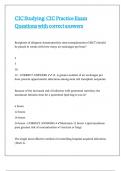 CIC Studying- CIC Practice Exam Questions with correct answers