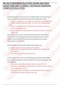 NR 493 FUNDAMENTALS POST EXAM 2023-2024 QUESTIONS AND CORRECT DETAILED ANSWERS  COMPLETE SOLUTION