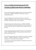 UCLA OPERATIONS EXAM STUDY GUIDE QUESTIONS WITH ANSWERS