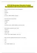 ILTS 305 Elementary Education Content Test Questions with Correct Answers 2025&sol;2026