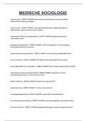 MEDISCHE SOCIOLOGIE
