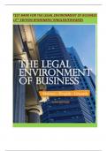 TEST BANK FOR THE LEGAL ENVIRONMENT OF BUSINESS 12TH EDITION BYMEINERS&sol; RINGLEB&sol;EDWARDS