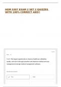 HOM 5307 EXAM 2 SET 2 QUIZZES WITH 100&percnt; CORRECT ANS&excl;&excl;