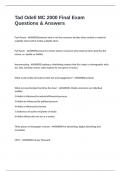 Tad Odell MC 2000 Final Exam Questions & Answers
