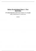 Relias Dysrhythmia Basic A Test &ndash; 2025&sol;2026 &ndash; Complete Questions and Correct Answers with Explanations