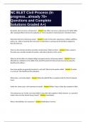 NC BLET Civil Process &lpar;In progress&period;&period;&period;already 70&plus; Questions and Complete Solutions Graded A&plus;&rpar;