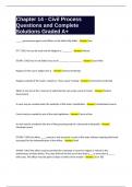 Chapter 14 - Civil Process Questions and Complete Solutions Graded A&plus;