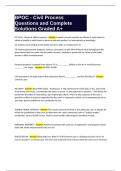 BPOC - Civil Process Questions and Complete Solutions Graded A&plus;