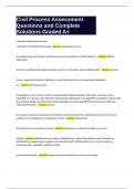 Civil Process Assessment Questions and Complete Solutions Graded A&plus;