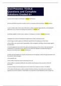 Civil Process- TCOLE Questions and Complete Solutions Graded A&plus;