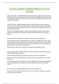 STATE FARM INDEPENDENT AUTO  EXAM  