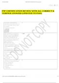 FNP CERTIFICATION REVIEW WITH ALL CORRECT & VERIFIED ANSWERS (UPDATED TO PASS)