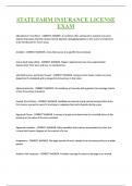 STATE FARM INSURANCE LICENSE  EXAM