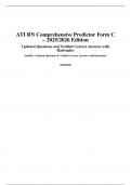 ATI RN Comprehensive Predictor Form C &ndash; 2025&sol;2026 Edition &ndash; Complete Questions&comma; Correct Answers&comma; and Rationales