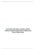  GCU NSG-322 FINAL EXAM LATEST UPDATE QUESTIONS WITH COMPLETE SOLUTIONS 2025 &emsp;