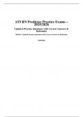 ATI RN Predictor Exams &ndash; 2025&sol;2026 Edition &ndash; Verified Questions and Correct Answers with Detailed Rationales
