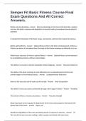 Semper Fit Basic Fitness Course Final Exam Questions And All Correct Answers&period;