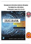 Management Information Systems Managing the Digital Firm &ndash; Kenneth C&period; Laudon &ndash; Test Bank &lpar;17th & 18th Edition&rpar; &ndash; Complete Exam Preparation Questions and Answers