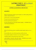  LETRS UNIT 5 - 8 POSTTEST QUESTIONS AND ANSWERS 2025