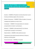  SLHS 305 Exam 2 2025&sol;2026 Exam  Questions and Correct Answers &vert; New  Update 