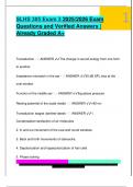  SLHS 305 Exam 3 2025&sol;2026 Exam  Questions and Verified Answers &vert;  Already Graded A&plus;