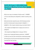  SLHS 340 Exam 2 2025&sol;2026 Exam  Questions Marking Scheme New Update  &vert; A&plus; Rated